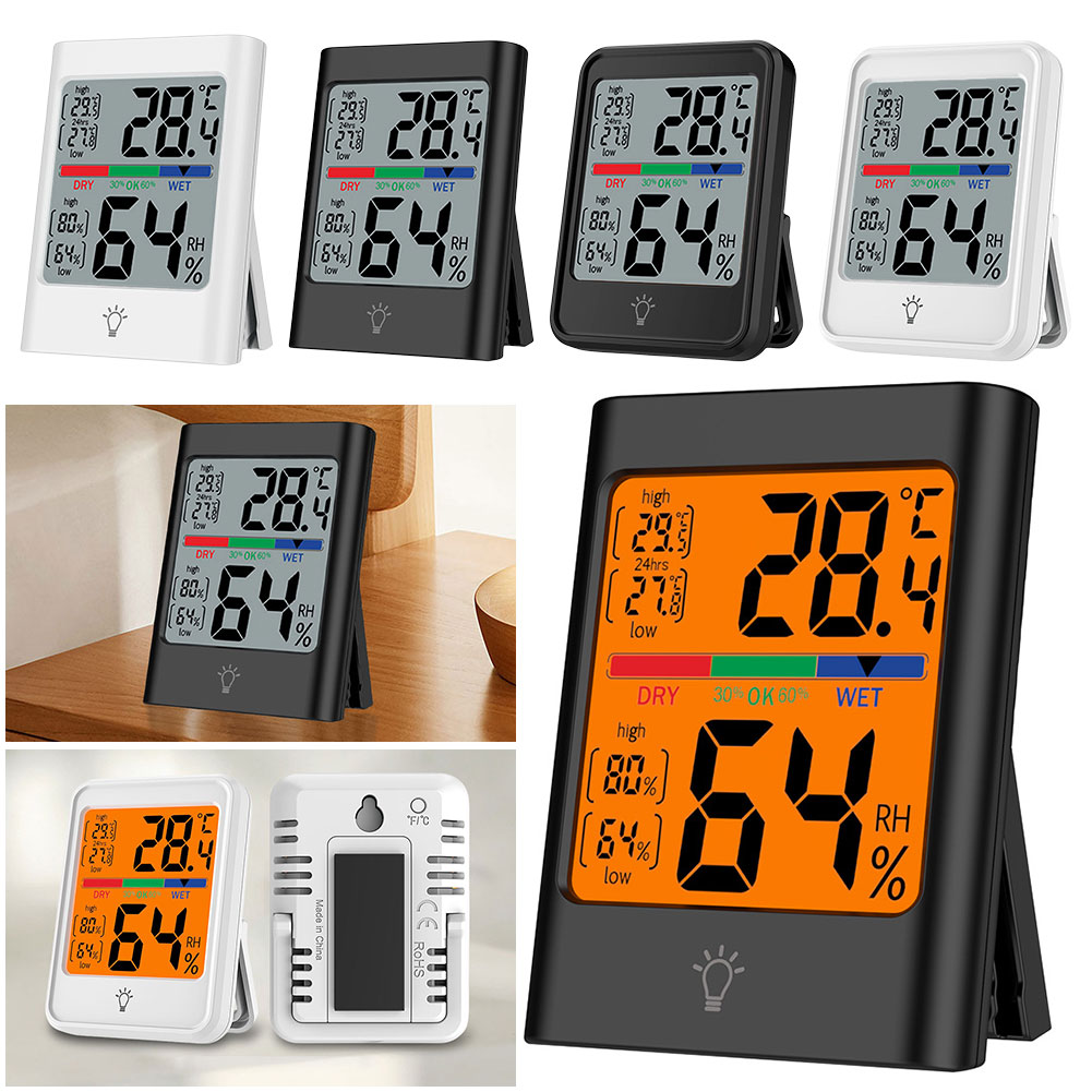 Weather Station Indoor - Digital Room Thermometer Large Screen Magnetic