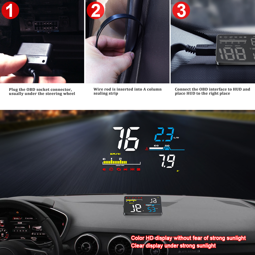 D5000 Digital OBD2 Car Windshi - Anemometer Wind Speed avis et prix