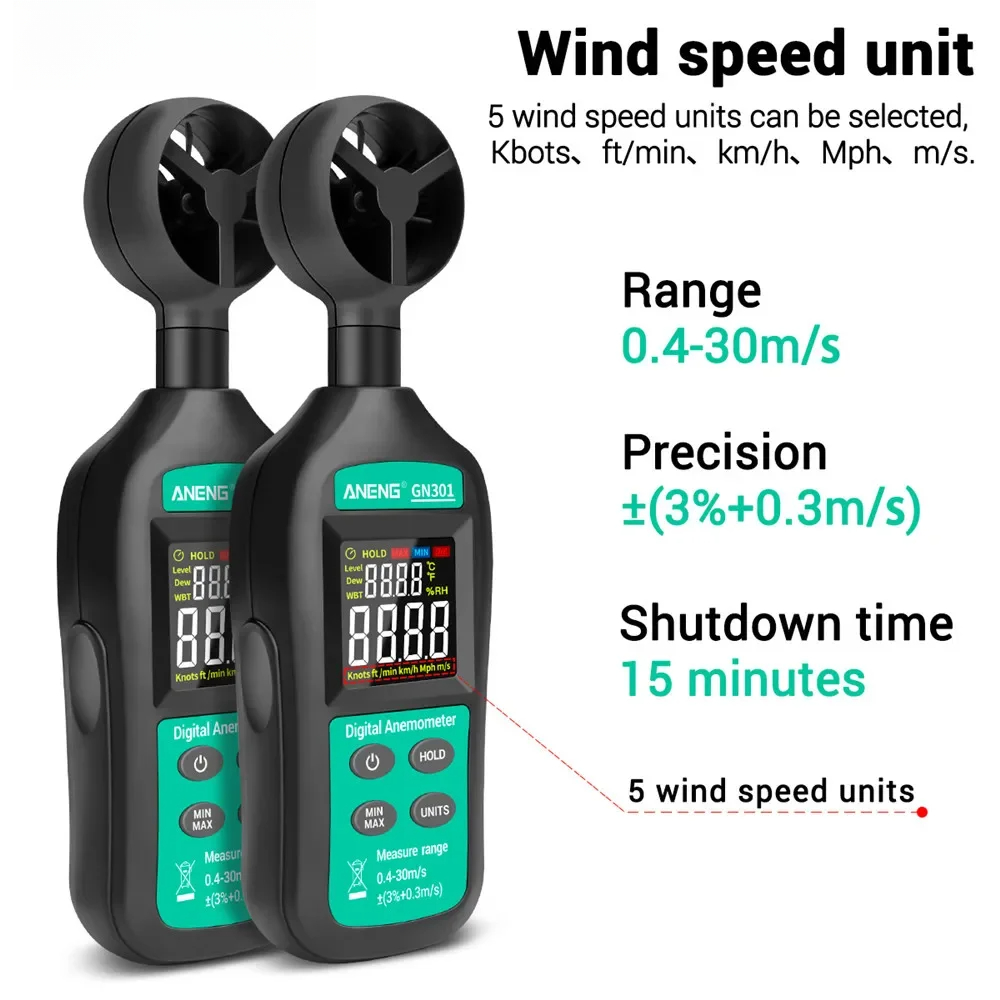 For ANENG GN301 Digital Anemom - Anemometer Wind Speed avis et prix