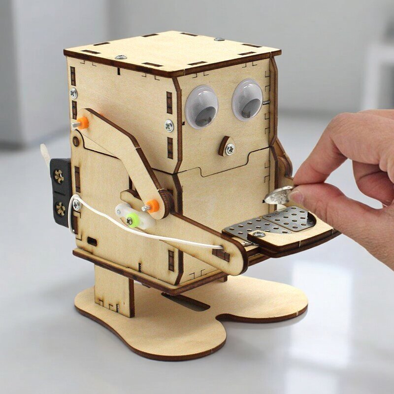 Wooden Assemble DIY Robot Eati - Science Max avis et prix