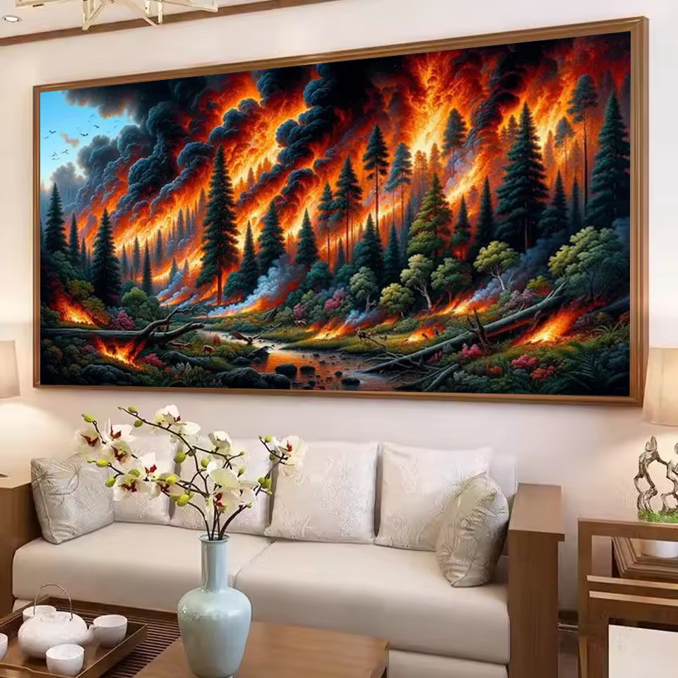 5D DIY Large Diamond Painting  - Volcano Kit Eruption avis et prix