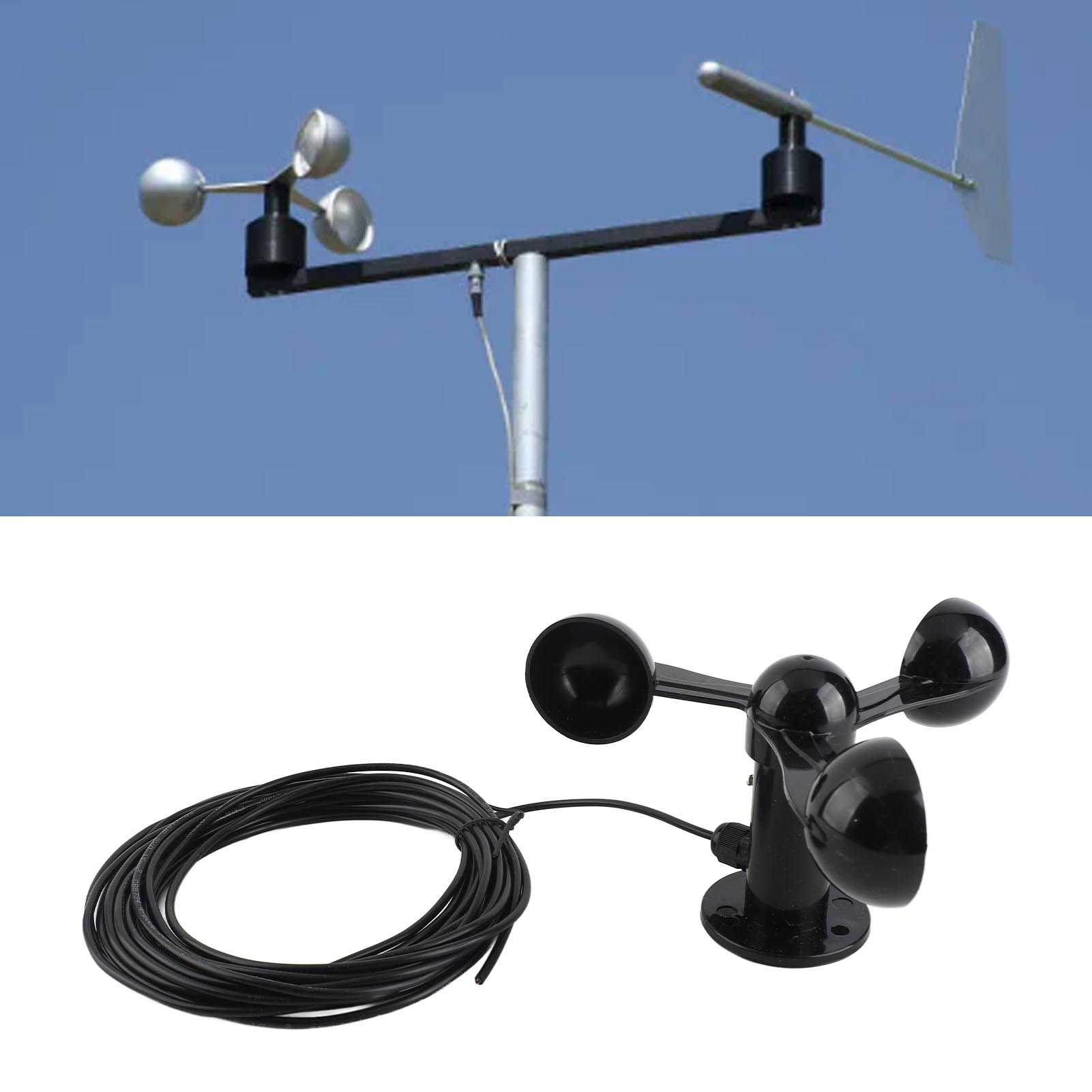 Three Cups Wind Speed Sensor A - Anemometer Wind Speed avis et prix