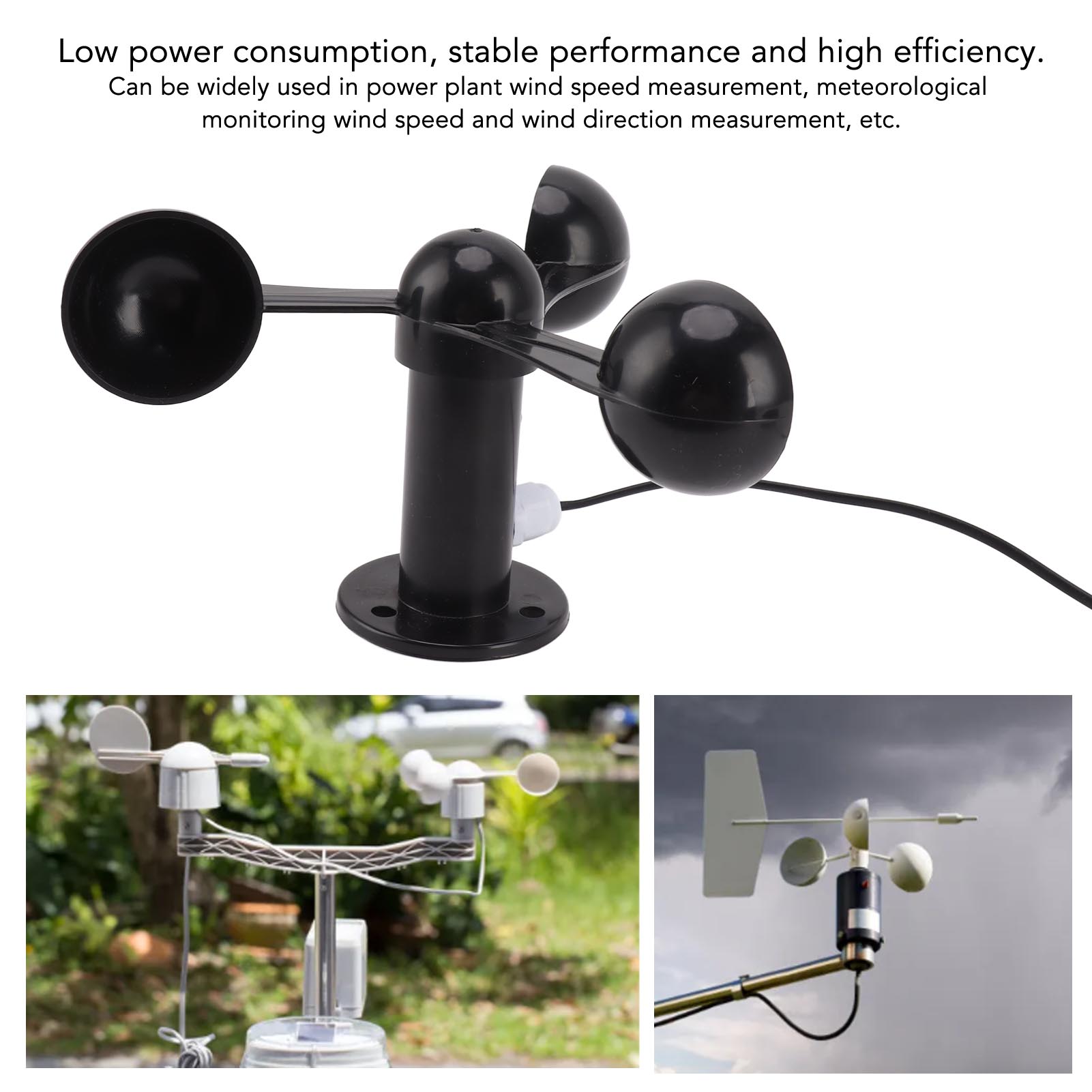 Three Cups Wind Speed Sensor A - Anemometer Wind Speed avis et prix