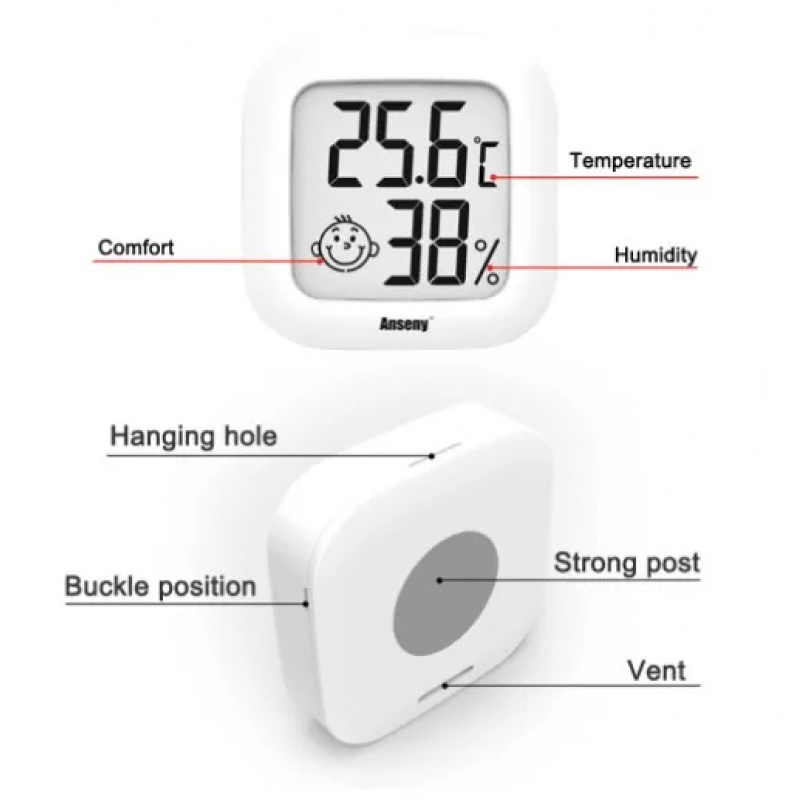 LCD Digital Thermometer Hygrom - Weather Station Indoor avis et prix