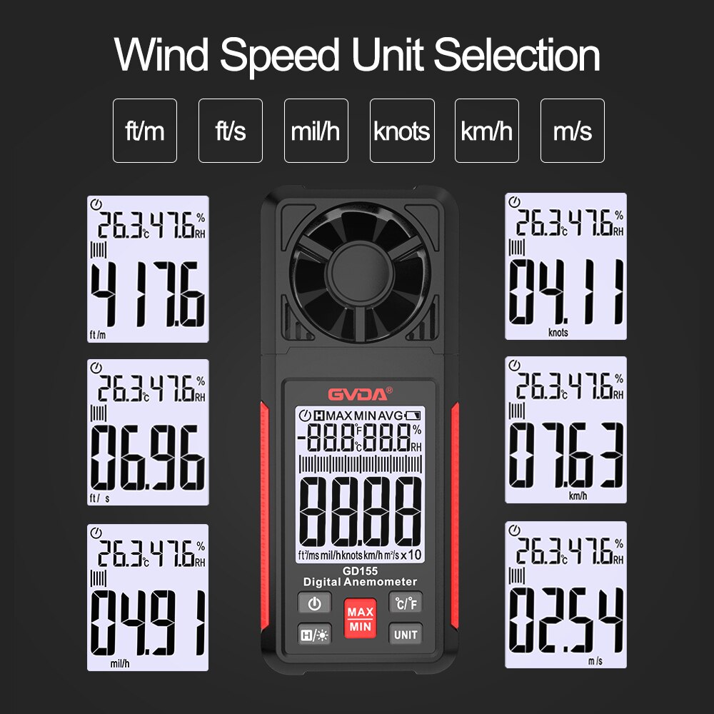 GVDA Digital Anemometer Handhe - Anemometer Wind Speed avis et prix