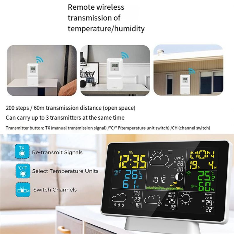AEE8-LCD Weather Station Wirel - Weather Station Indoor avis et prix