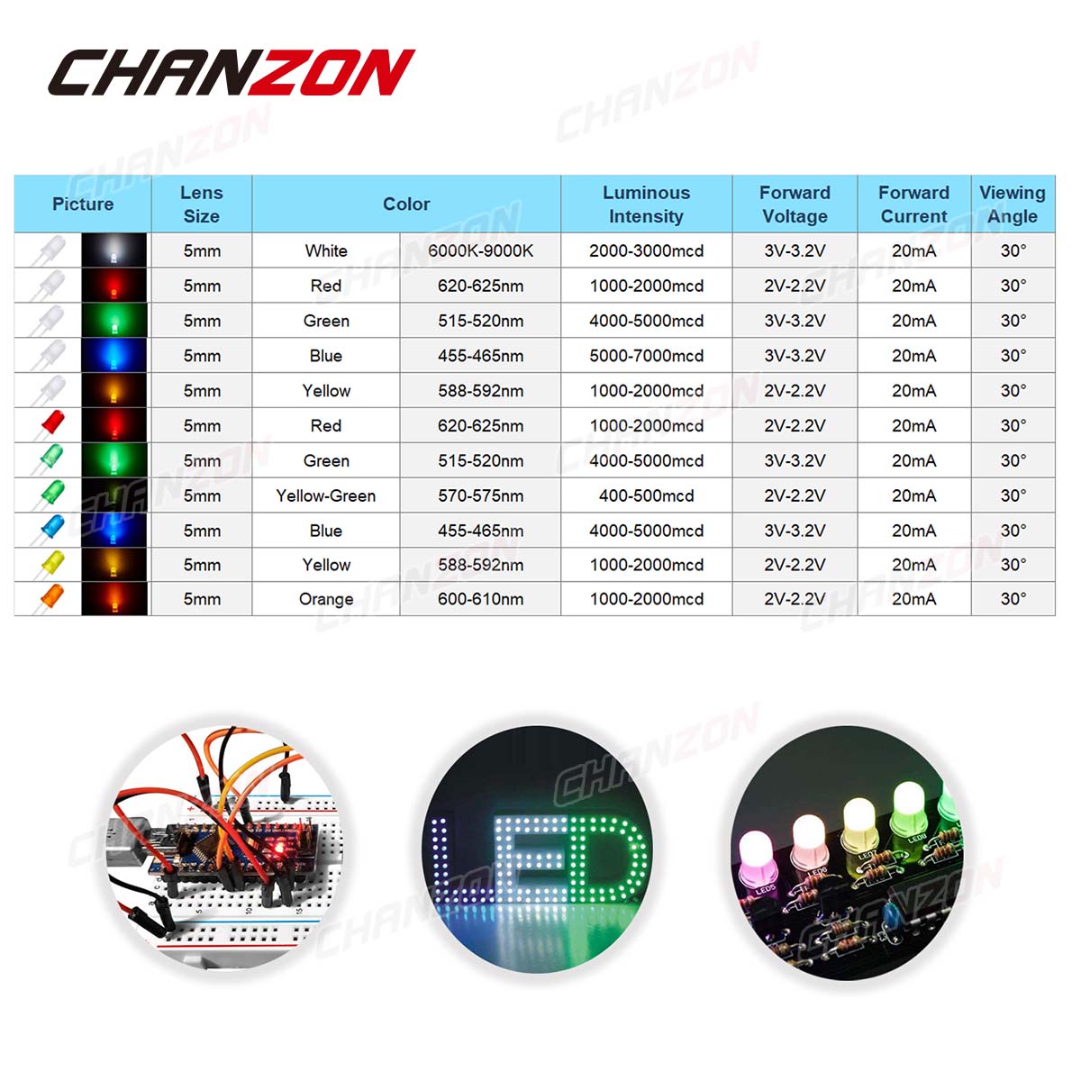 5mm Diffused LED Diode Kit Lam - Science Hobby Kit avis et prix